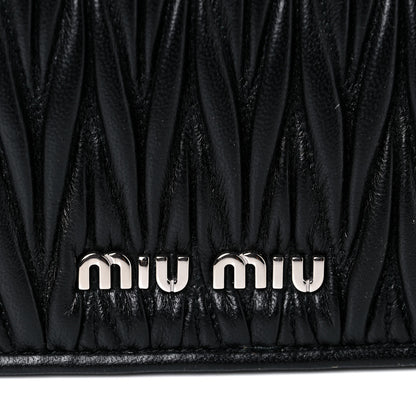 Miu Miu Nappa Matelasse Top Handle Chain Crossbody Black 9 of 10