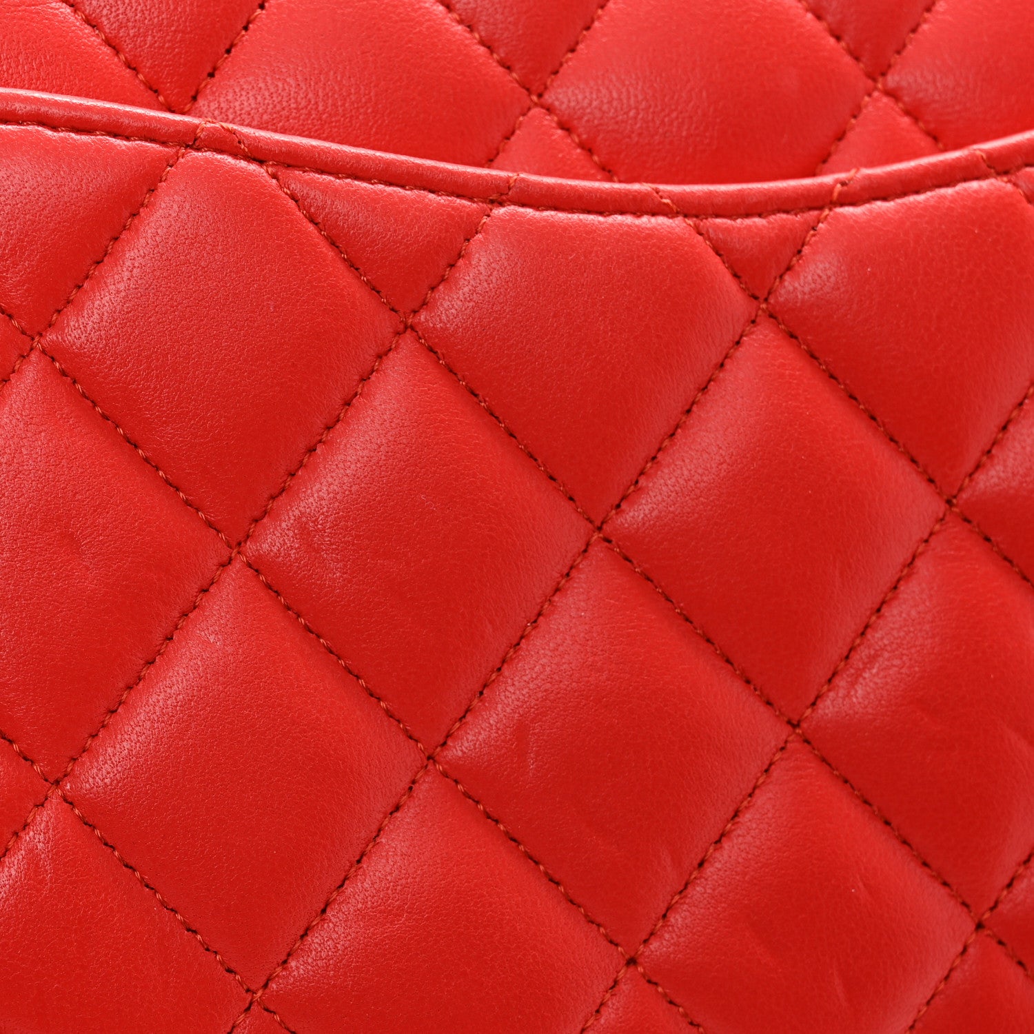 Chanel Lambskin Quilted Medium Double Flap Red 11 of 12