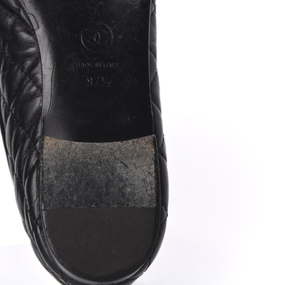 Chanel Aged Calfskin Quilted CC Cap Toe Ballerina Flats 37.5 Black 12 of 12