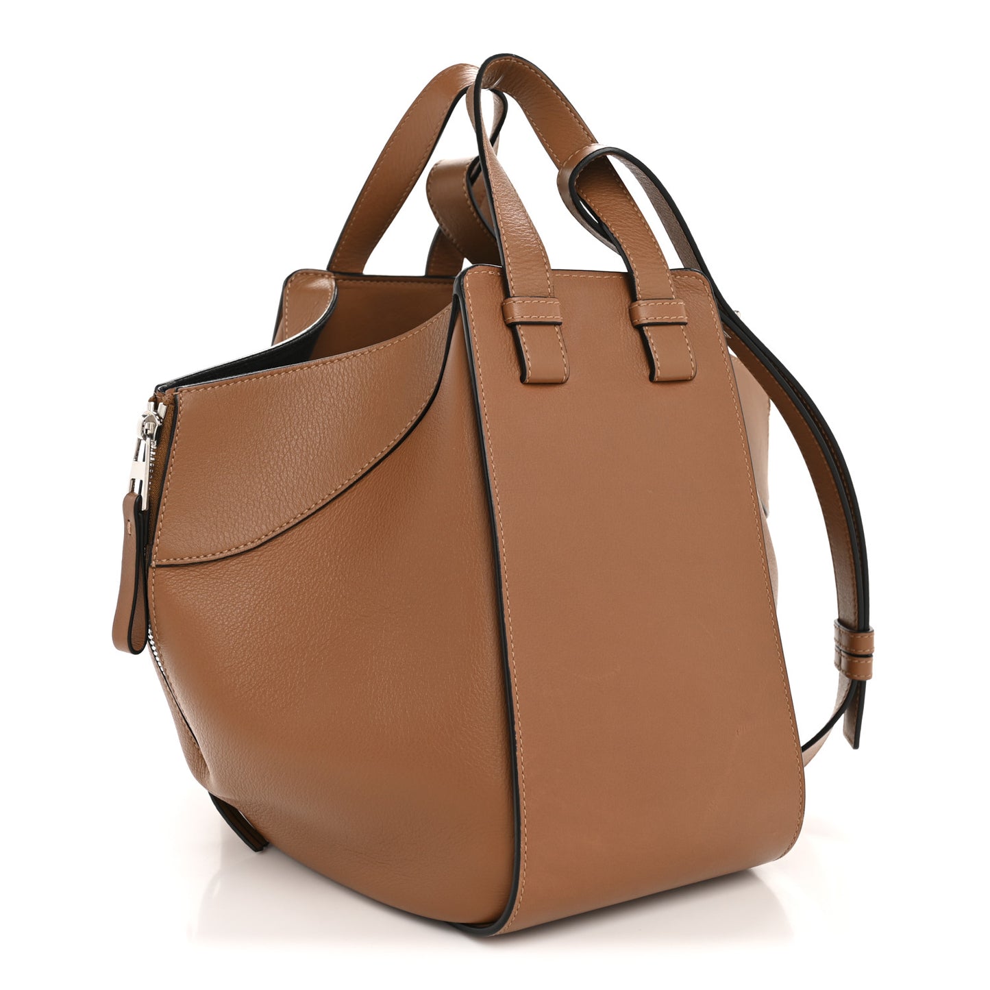 Calfskin Small Hammock Shoulder Bag Tan