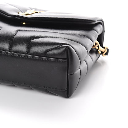 Saint Laurent Calfskin Y Quilted Monogram Toy Loulou Crossbody Bag Black 8 of 8
