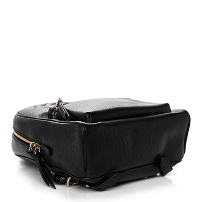 Gucci Pebbled Calfskin Soho Chain Backpack Black 4 of 13