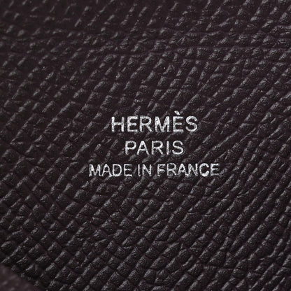 Hermes Epsom Calvi Card Case Raisin 7 of 8