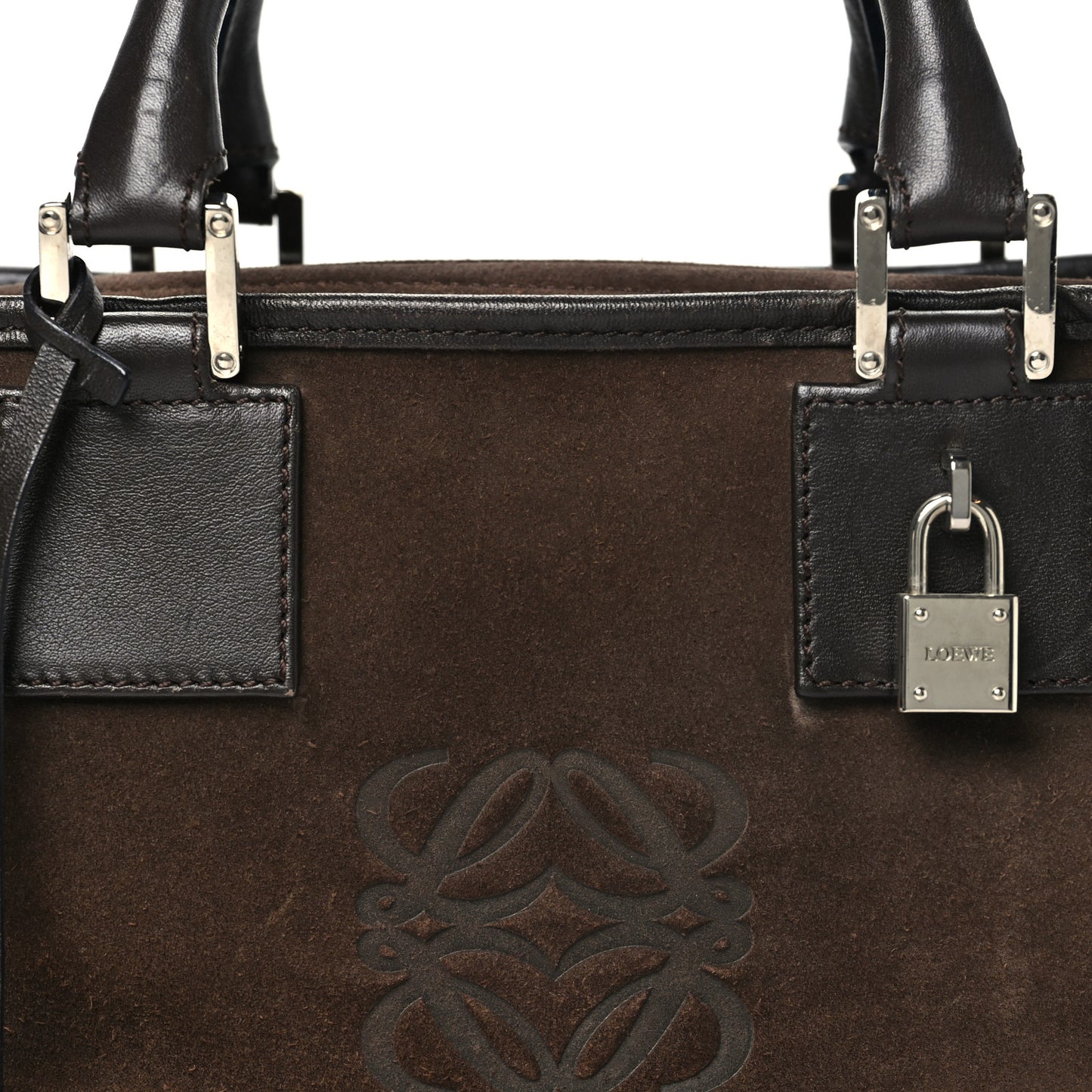 Suede Calfskin Amazona 28 Dark Chestnut