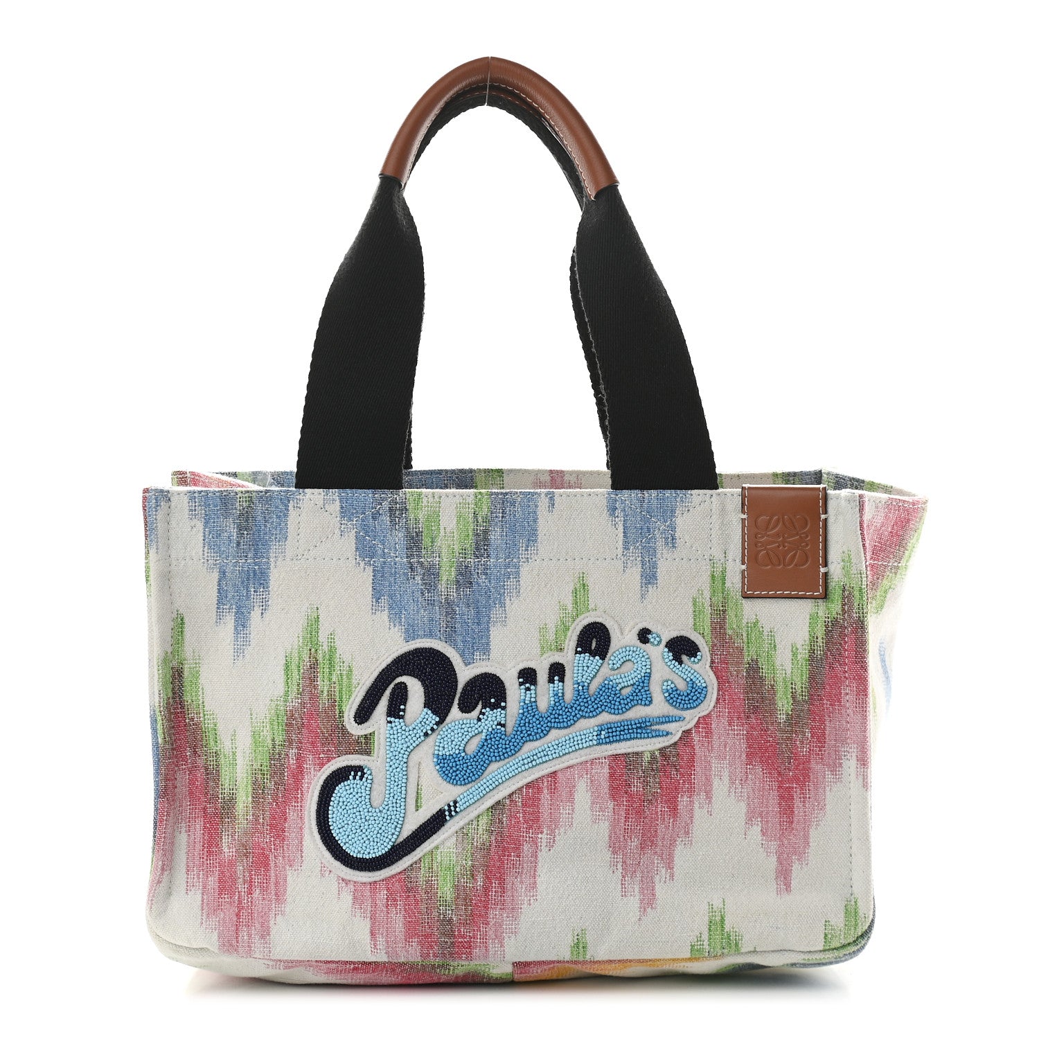Loewe Canvas Beaded Paula Beach Tote Multicolor 1 of 8