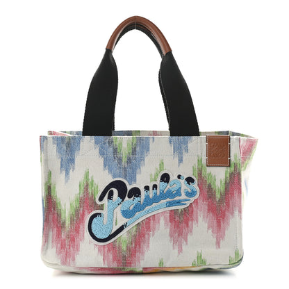 Loewe Canvas Beaded Paula Beach Tote Multicolor 1 of 8
