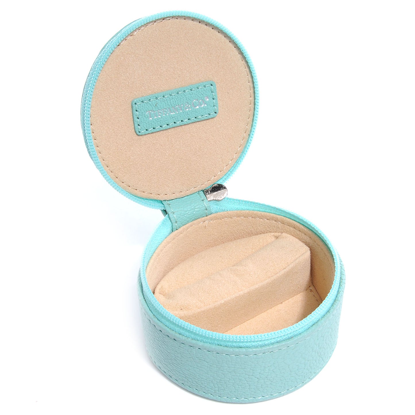 Grain Leather Ultrasuede Lining Jewelry Case