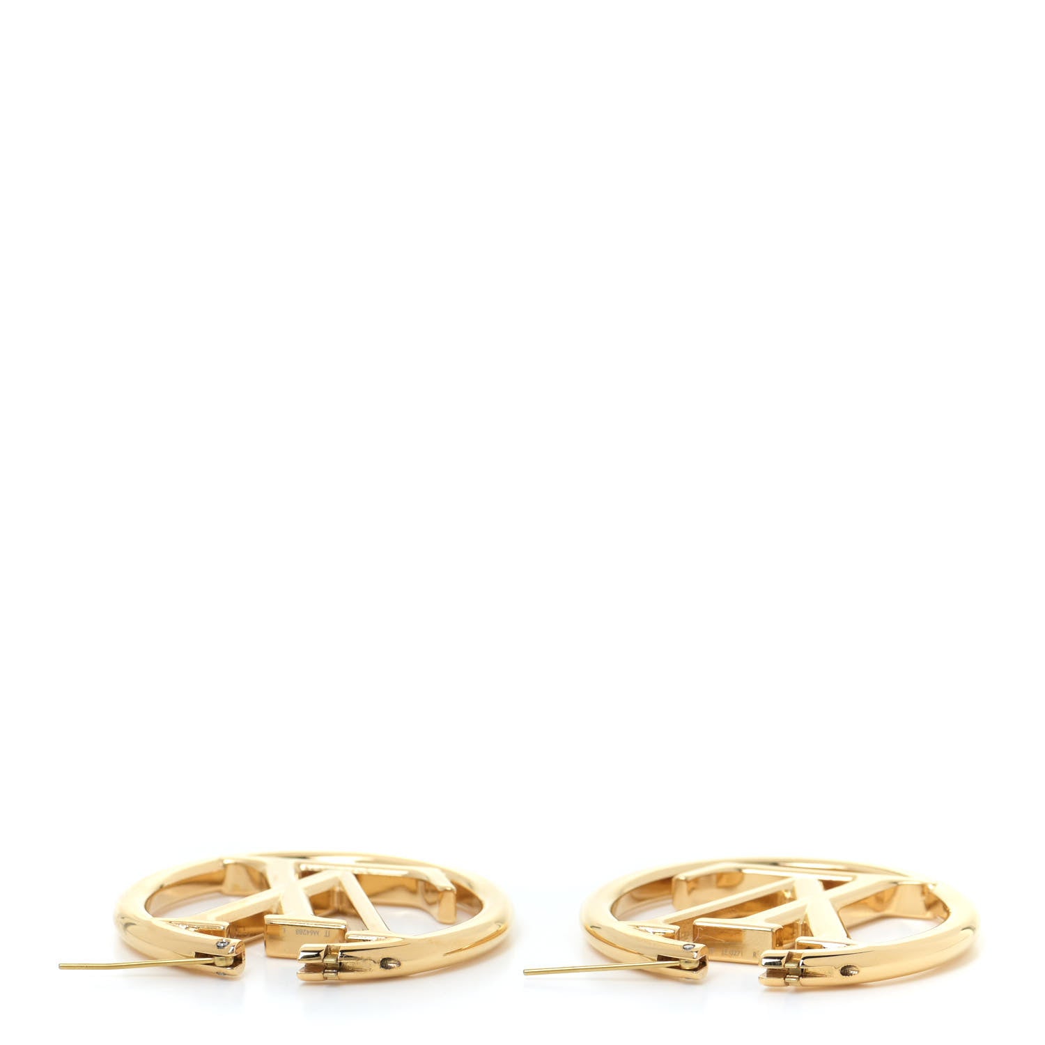 Louis Vuitton Metal Louise Hoop Earrings Gold 3 of 7