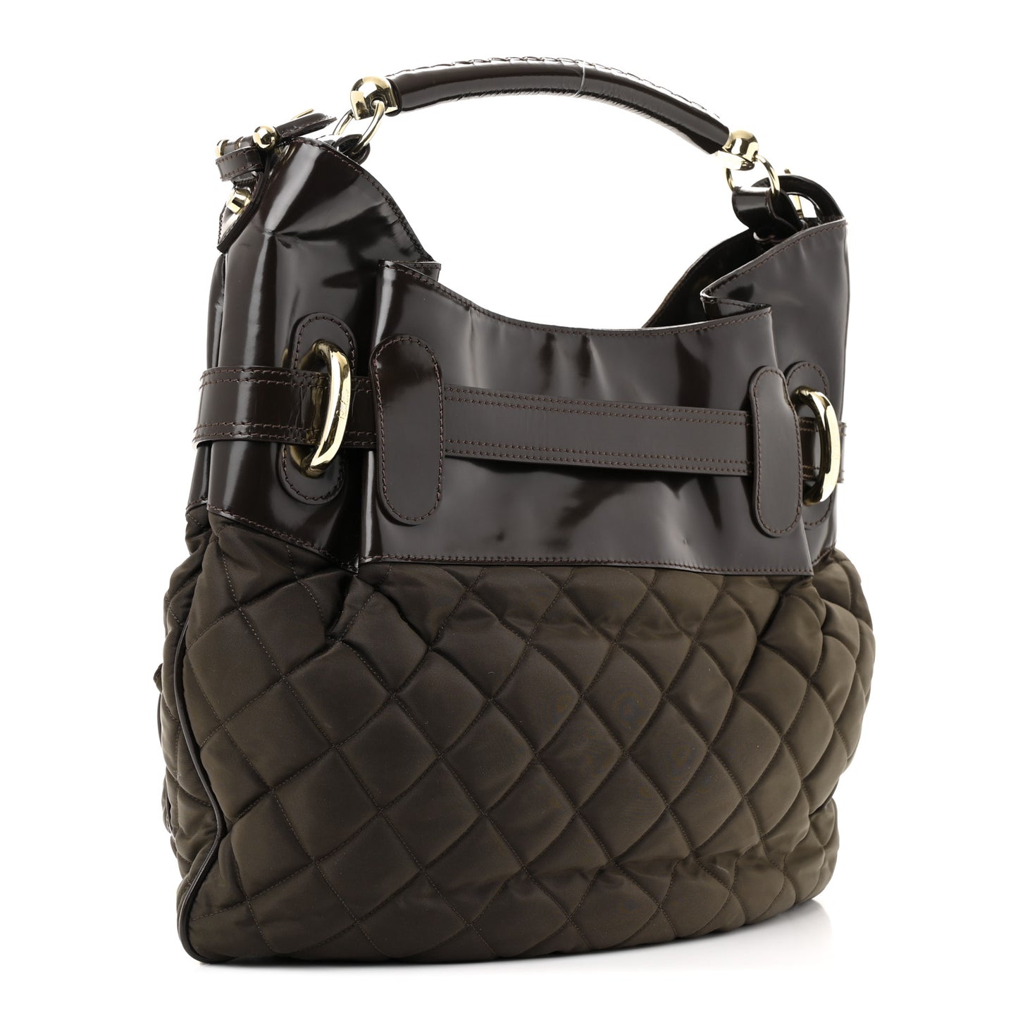 Nylon Quilted Bromley Hobo Brown