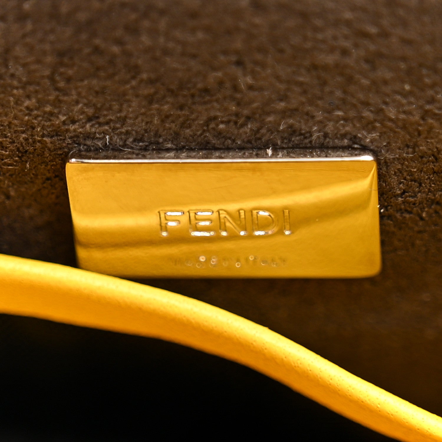 Fendi Shiny Nappa Micro Peekaboo Iconic Satchel Sunflower 7 of 9