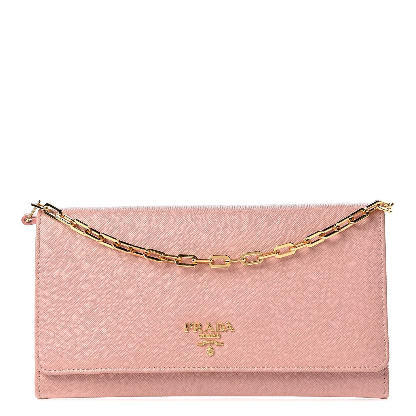 Saffiano Metal Large Chain Wallet Orchidea