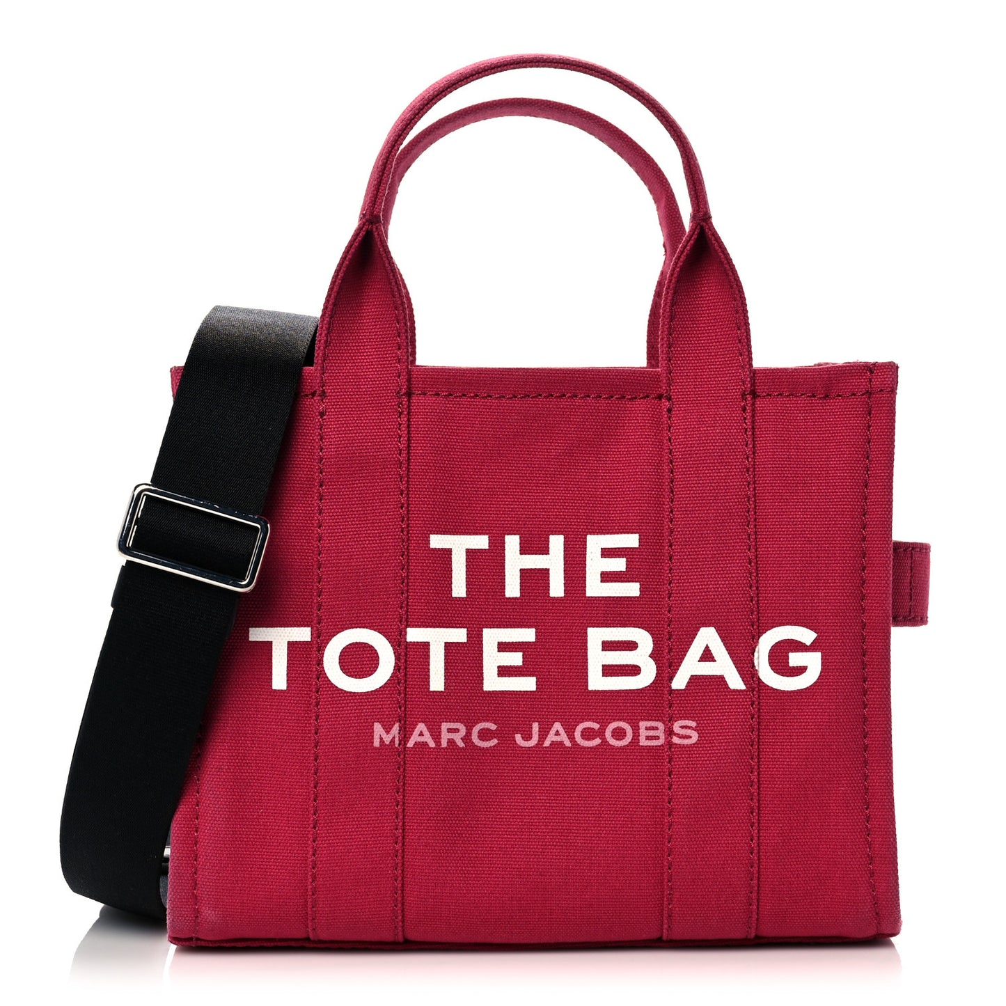 Cotton Canvas Mini The Traveler Tote Bag Raspberry