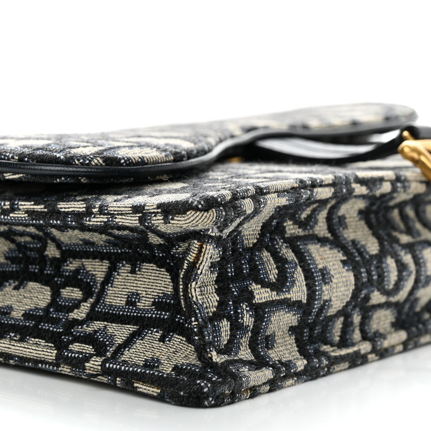 Christian Dior Oblique Saddle Chain Pouch Blue 8 of 13