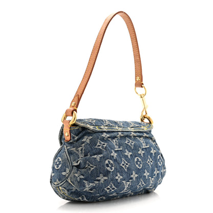 Louis Vuitton Monogram Denim Mini Pleaty Blue 3 of 9