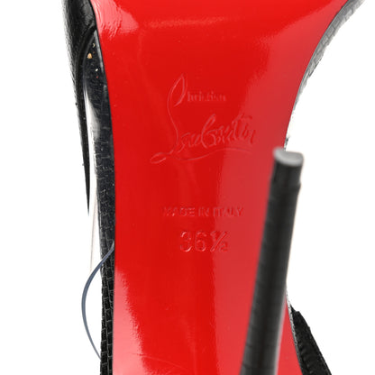 Christian Louboutin Calfskin Zarli PVC Optisexy 100 Pumps 36.5 Black 6 of 9