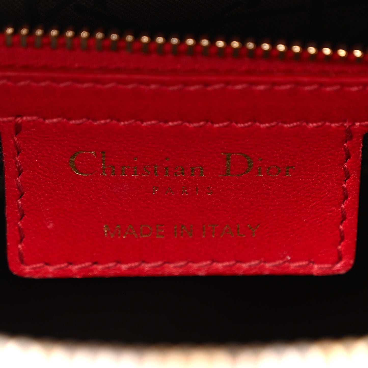 Lambskin Cannage Medium Lady Dior Red