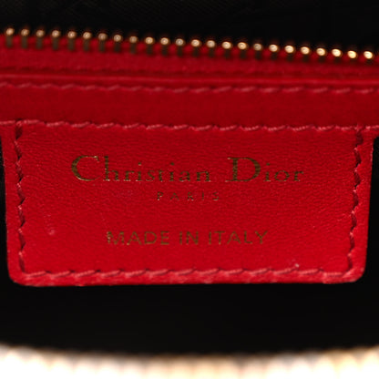 Christian Dior Lambskin Cannage Medium Lady Dior Red 6 of 16