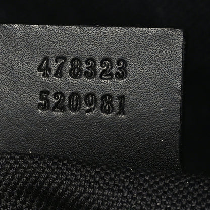 Gucci Soft GG Supreme Monogram Appia Calfskin Web Large Carry On Duffle Bag Black Grey 7 of 11