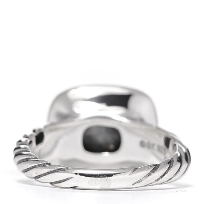 David Yurman Sterling Silver Diamond Black Orchid 10mm Noblesse Ring 52 6 4 of 5