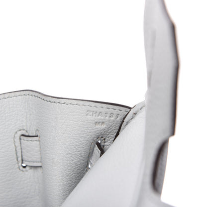 Hermes Taurillon Clemence Birkin 30 Bleu Pale 9 of 11