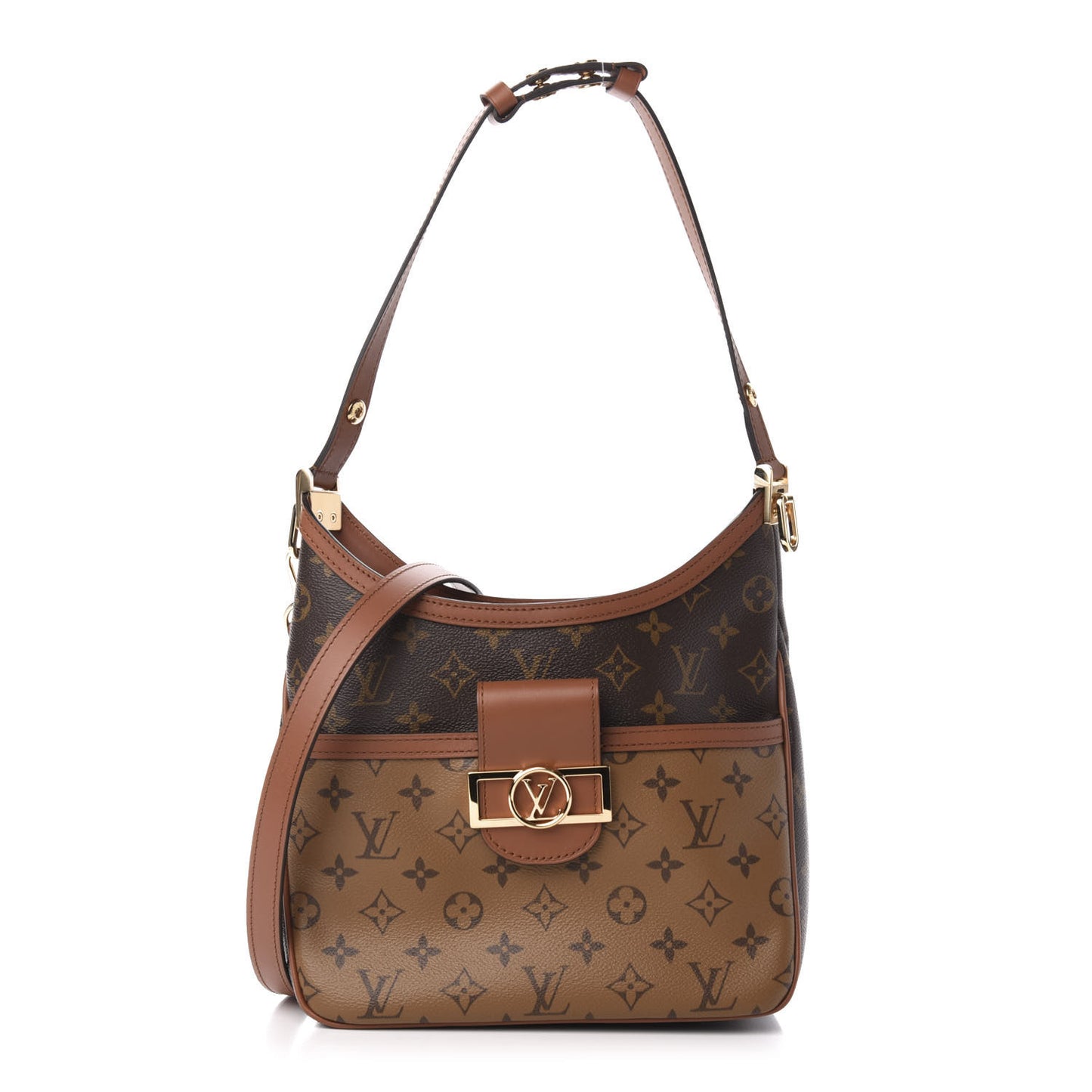 Reverse Monogram Dauphine Hobo PM