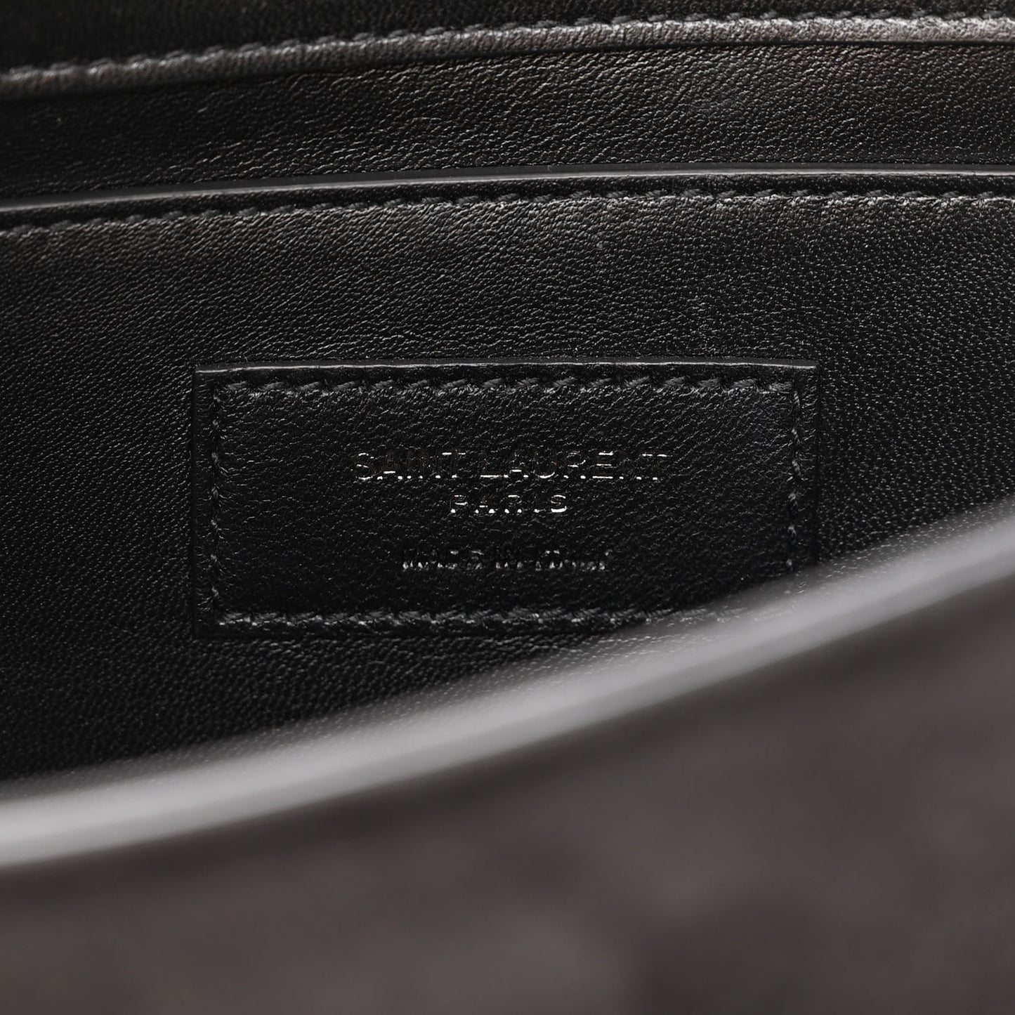 Suede Sequin Small Classic Monogram Kate Satchel Black