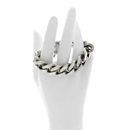 Saint Laurent Metal Curb Chain Bracelet Oxidized Silver 2 of 5