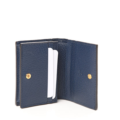 Gucci Textured Calfskin Web Ophidia Card Case Blue Agata 4 of 7