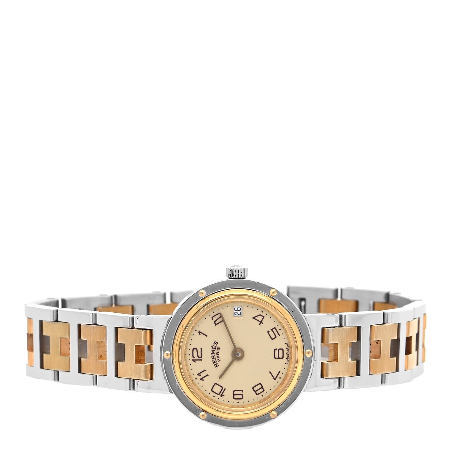 Stainless Steel 24mm Clipper Quartz Watch Gold