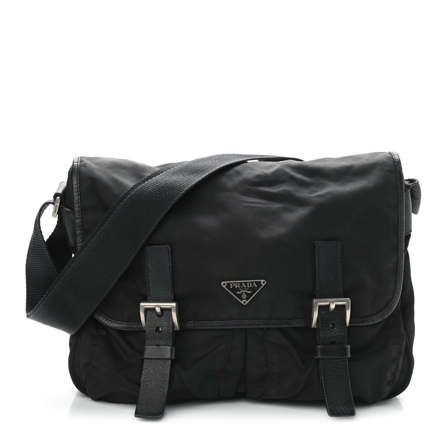 Prada Nylon Vela Messenger Bag Black 1 of 14