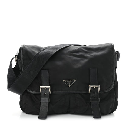 Prada Nylon Vela Messenger Bag Black 1 of 14