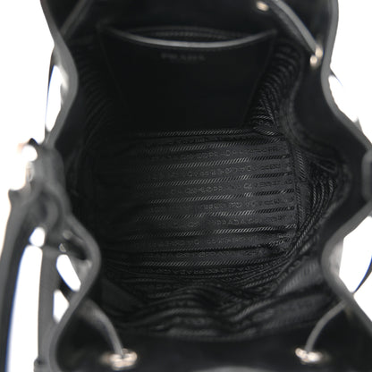 Prada Tessuto Nylon Saffiano Secchiello Bucket Bag Black 5 of 10