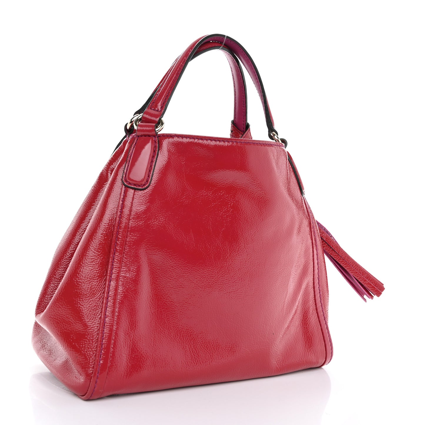 Patent Small Soho Shoulder Bag Bright Bougainvillea