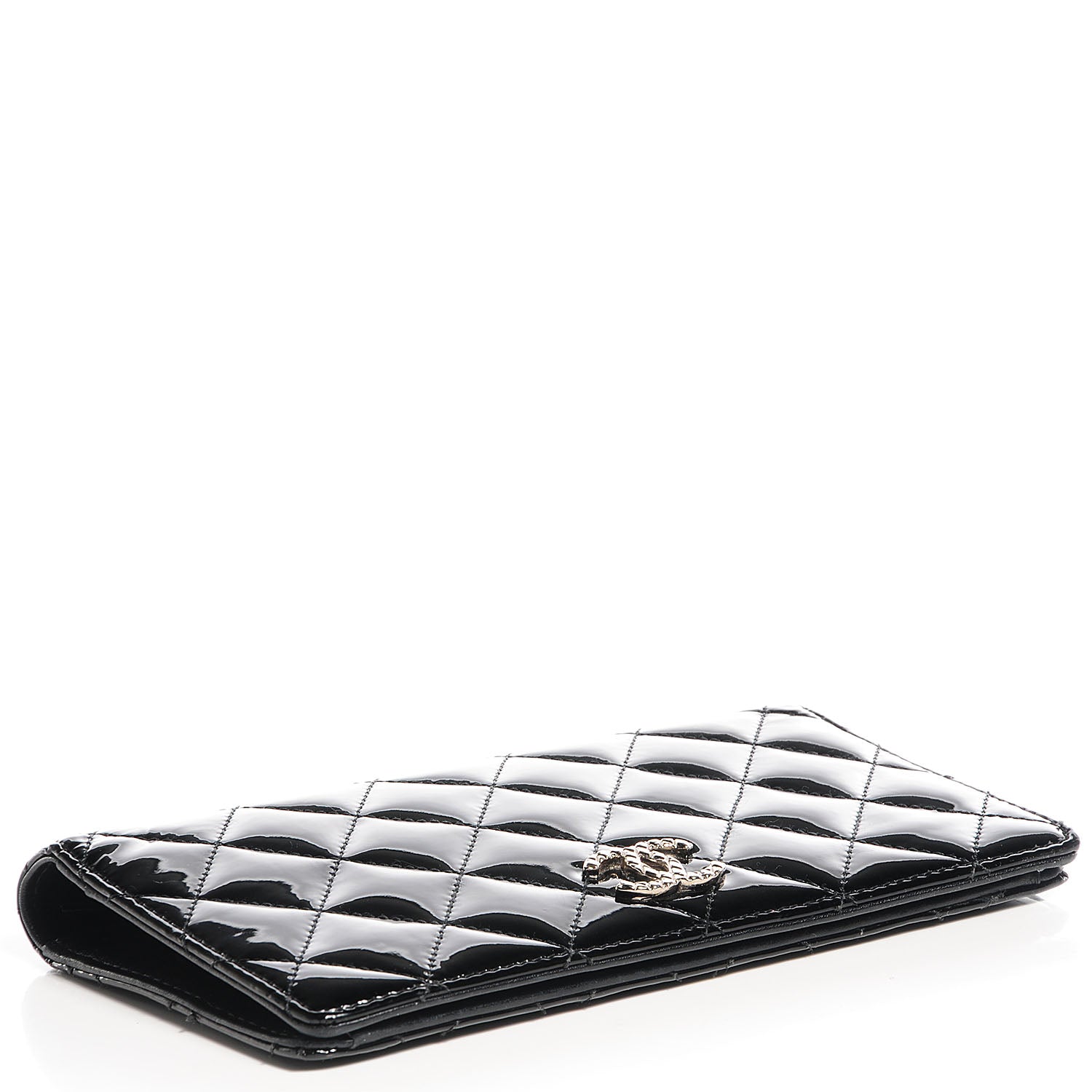 Chanel Patent Brilliant Yen Wallet Black 4 of 8