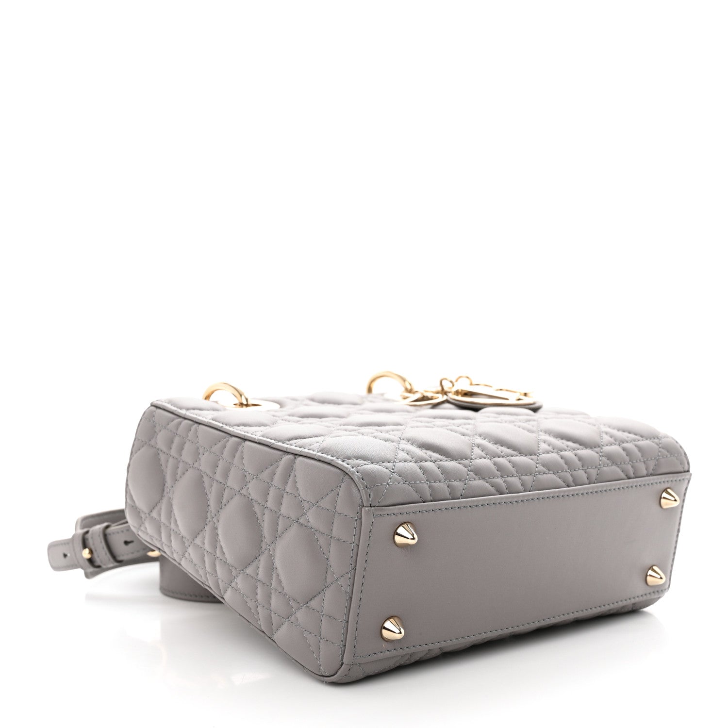 Christian Dior Lambskin Cannage Small My ABCDior Lady Dior Grey 4 of 11
