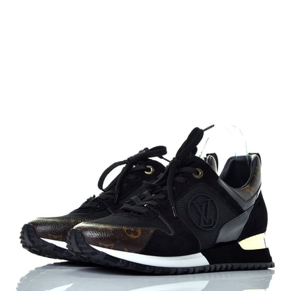 Louis Vuitton Suede Monogram Run Away Sneakers 42 Black 3 of 9