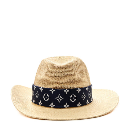 Louis Vuitton Raffia Panama Fedora M Natural 3 of 8