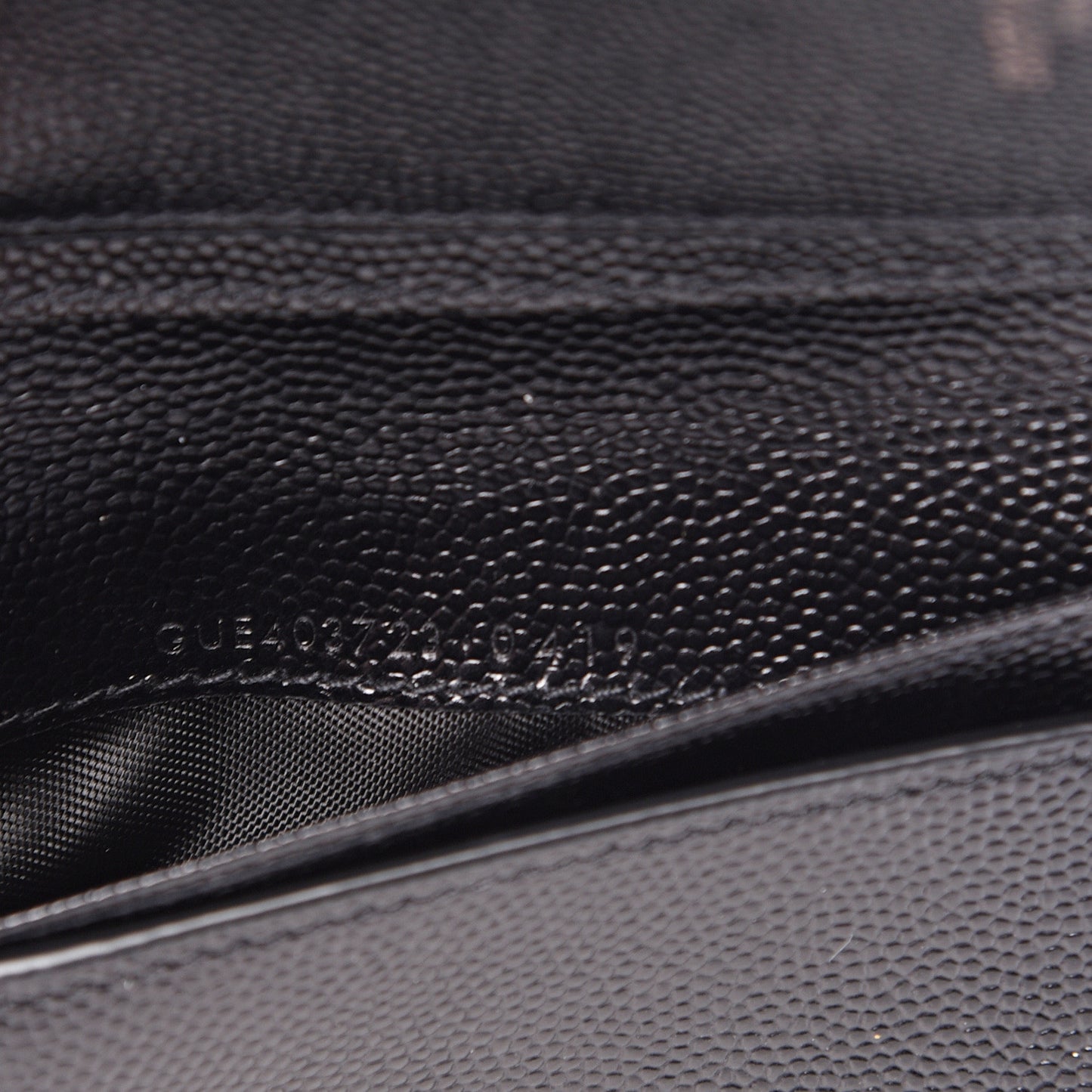 Grain De Poudre Matelasse Chevron Monogram Compact Zip Around Wallet Black
