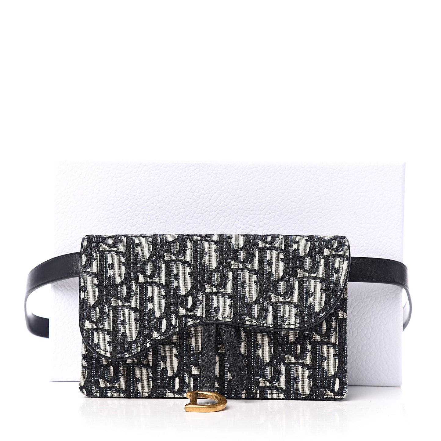 Oblique Saddle Belt Bag Blue