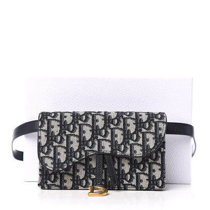 Christian Dior Oblique Saddle Belt Bag Blue 9 of 9