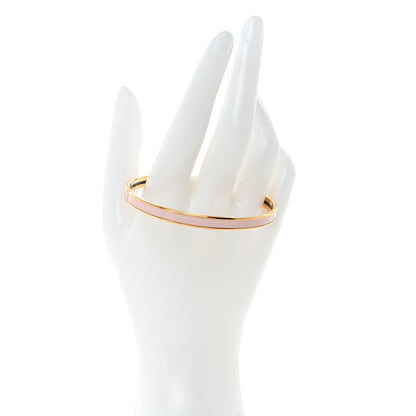 Hermes Enamel Printed Extra Narrow Bracelet 70 Rose 2 of 6