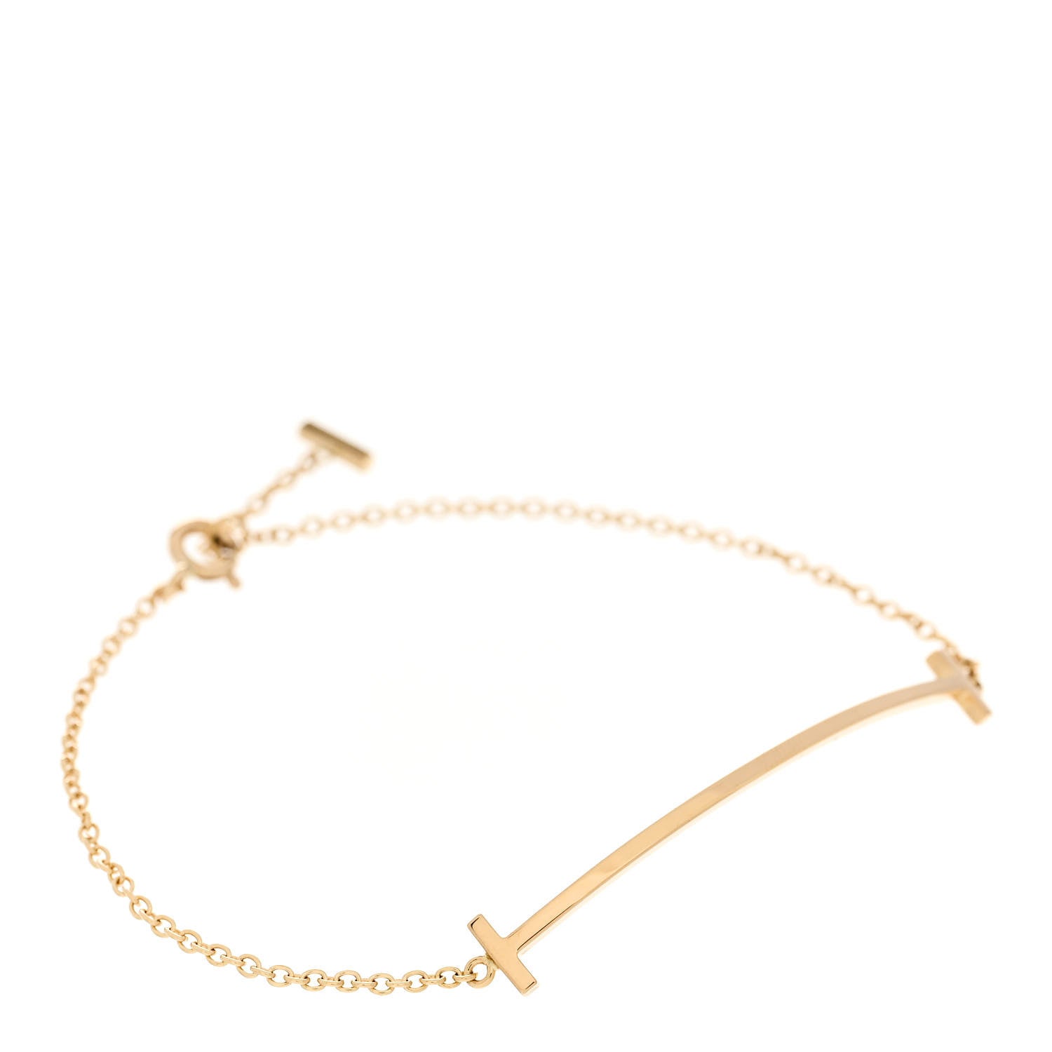 Tiffany 18K Yellow Gold T Smile Bracelet 1 of 4