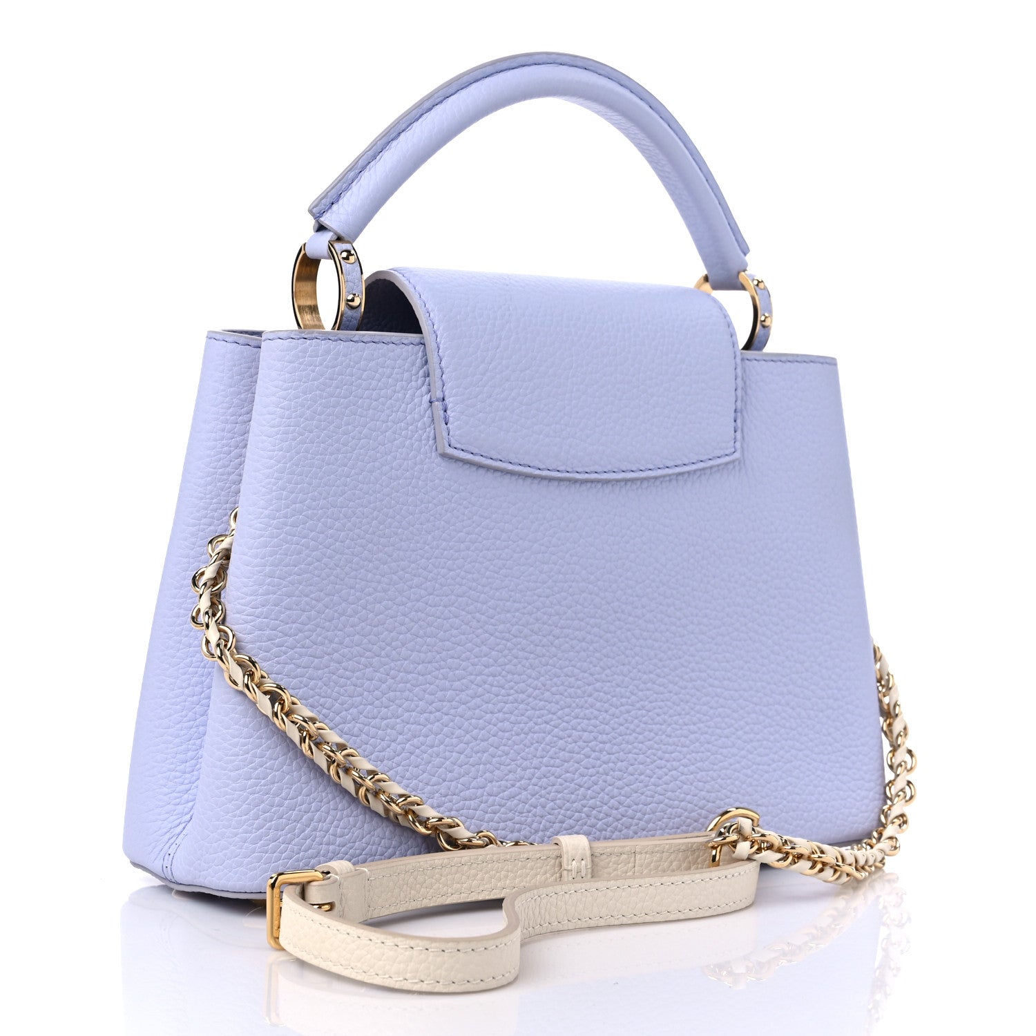 Louis Vuitton Taurillon Braided Chain Capucines BB Iris Creme 3 of 11