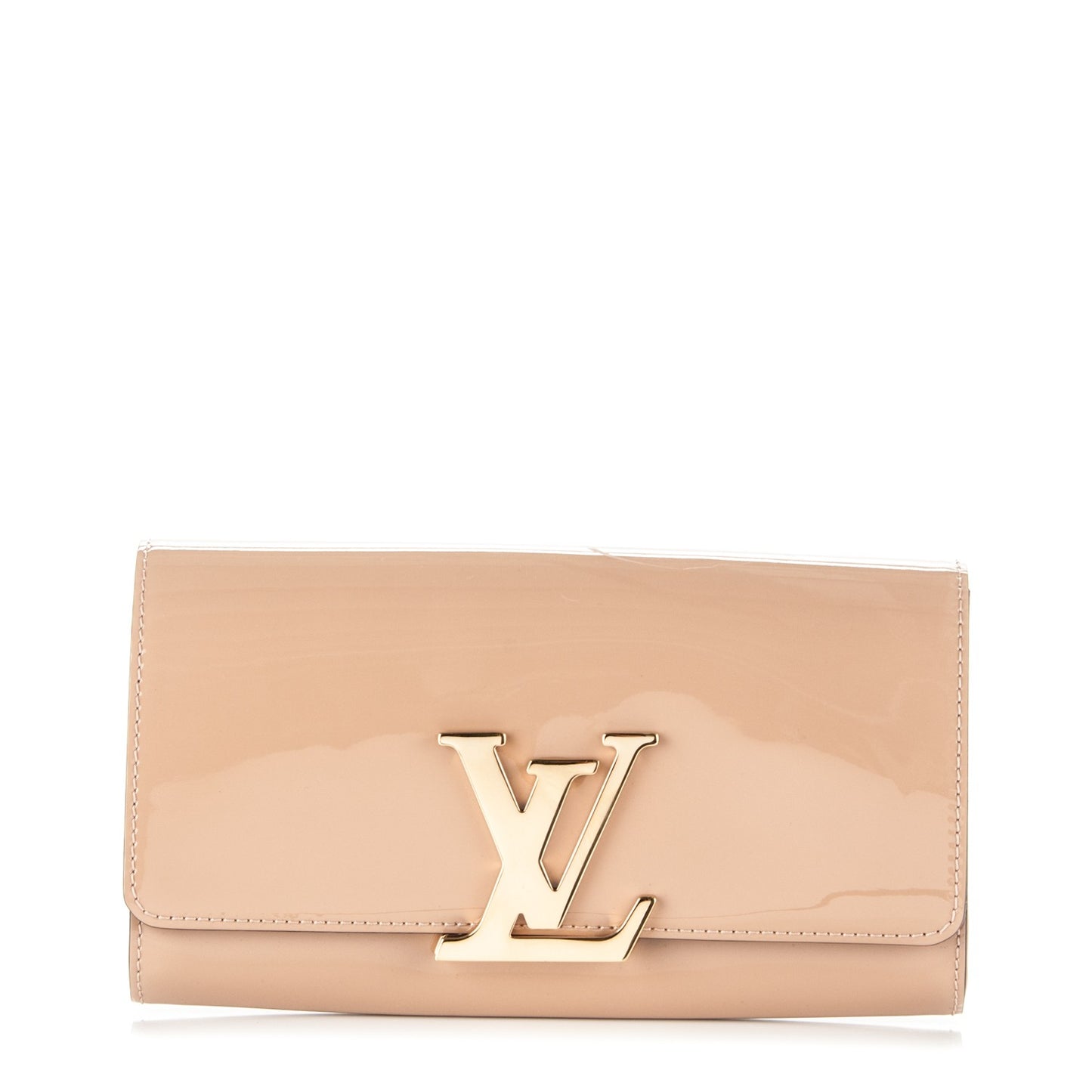Patent Louise Clutch Nude