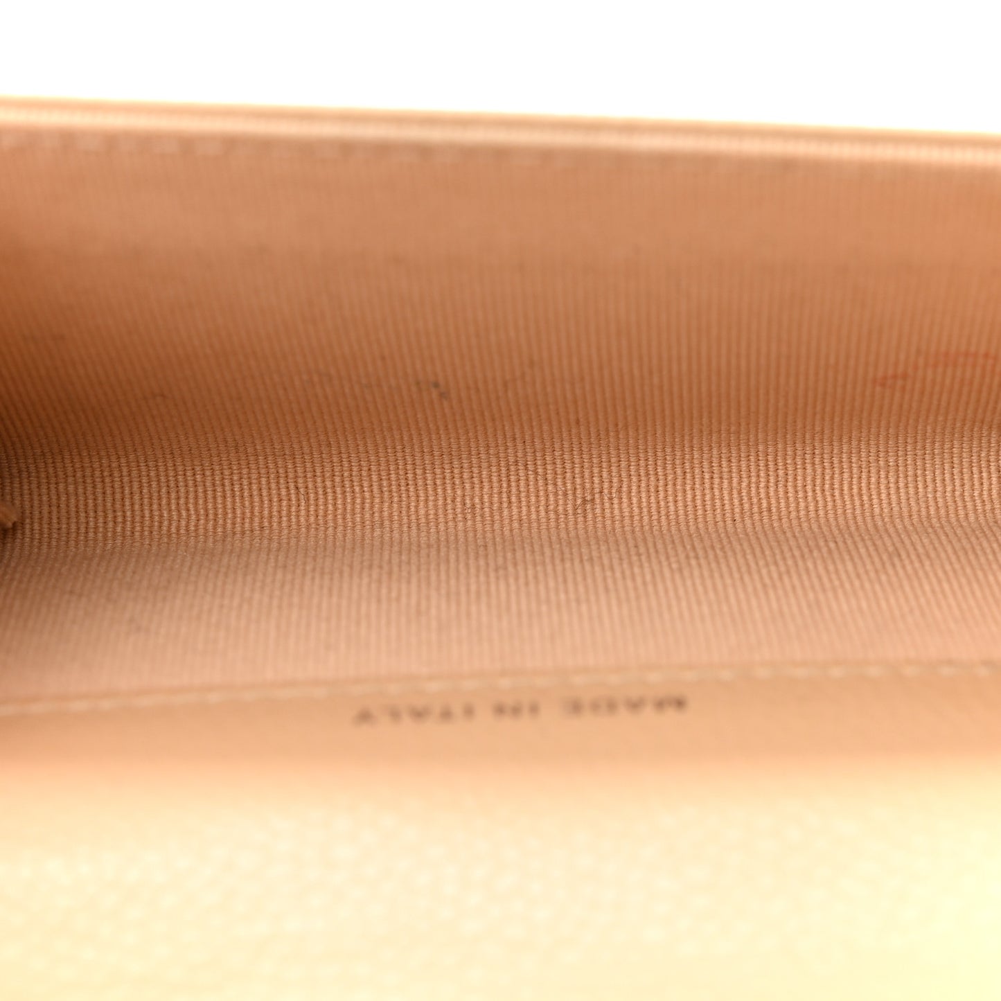 Caviar Quilted Flap Card Holder Wallet Light Beige