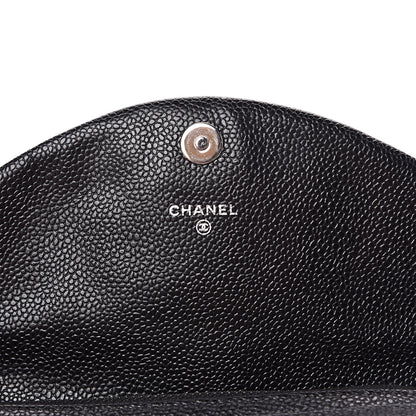 Chanel Caviar Half Moon Wallet On Chain WOC Black 6 of 11
