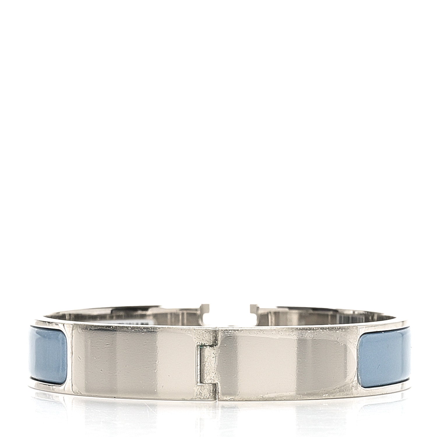 Hermes Enamel Narrow Clic Clac H Bracelet PM Gris Orage 3 of 4