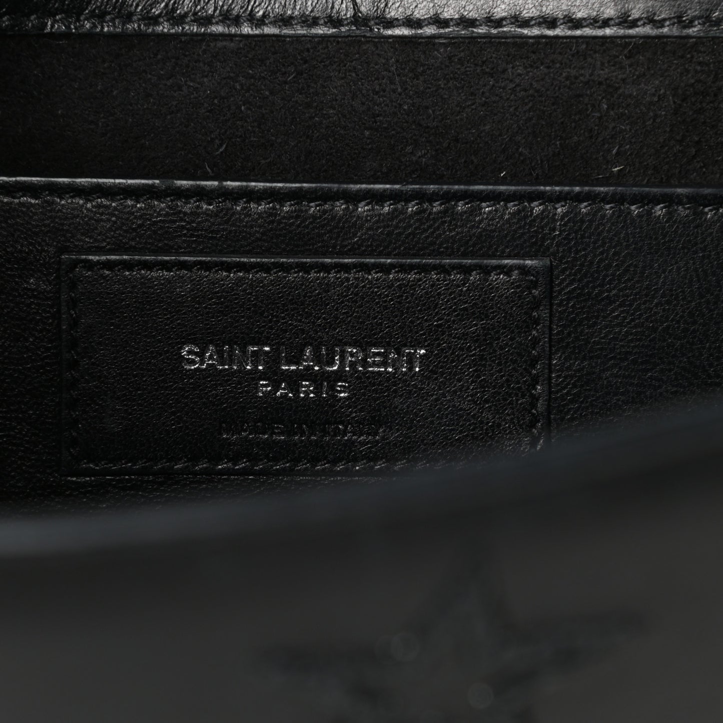 Calfskin Star Embroidered Crocodile Embossed Small Betty Black