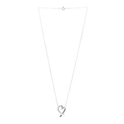 Tiffany Sterling Silver Paloma Picasso Loving Heart Pendant Necklace 3 of 5