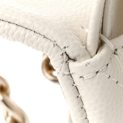 Chanel Caviar Quilted Medium Double Flap White 12 of 13